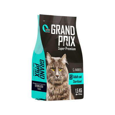 GRAND PRIX сухой корм для стерилизованных кошек и кастрированных котов с кроликом 1,5 кг