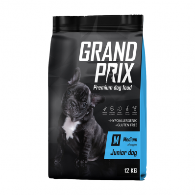 GRAND PRIX. Сухой корм с курицей для щенков собак средних пород (12 кг)