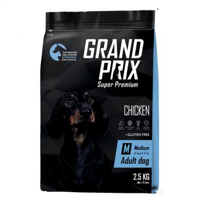 GRAND PRIX сухой корм для взрослых собак средних пород с домашней птицей 2,5 кг