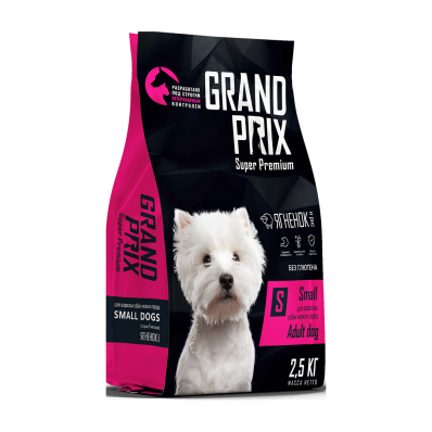 GRAND PRIX сухой корм для взрослых собак мелких и миниатюрных пород, с ягненком 2,5 кг