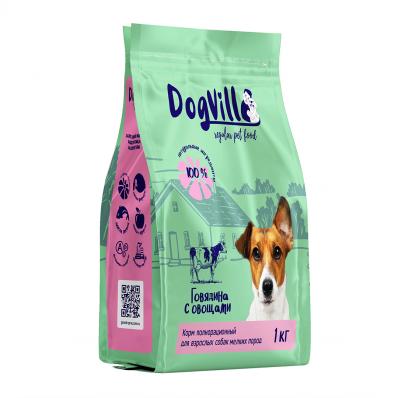 DogVeld сухой корм для взрослых собак мелких пород с говядиной и овощами 1 кг