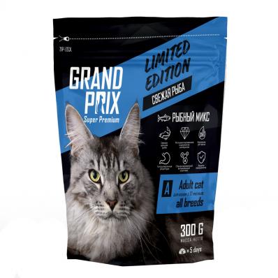 GRAND PRIX Limited Edition сухой корм для взрослых кошек и котов 6 видов рыб 0,3 кг